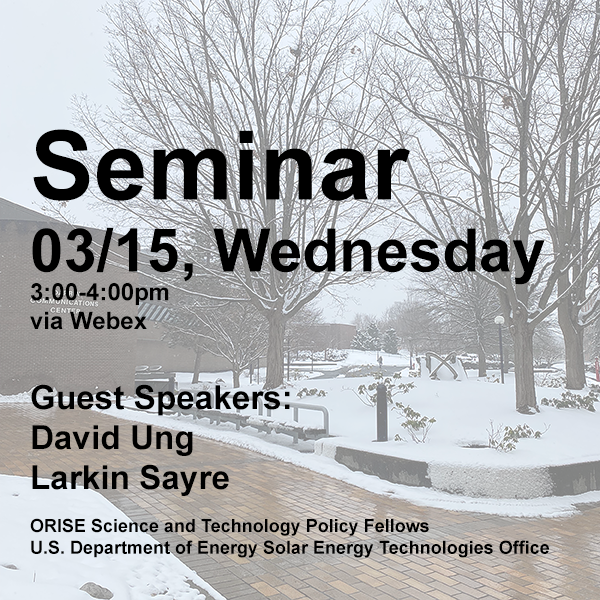CMDIS Seminar - 0315