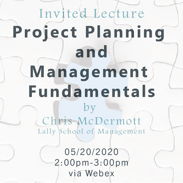 CMDIS - Invited Lecture - Project Planning and Management